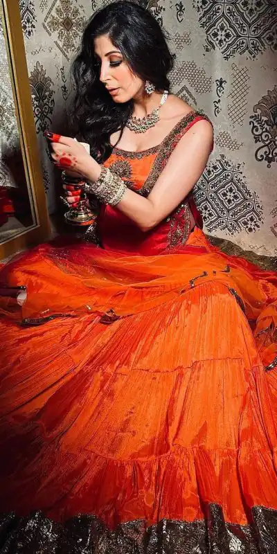 RTC 5697 Orange Color Foix Georgette Thread Sequence Lehenga Choli Wedding, Party, Festive, Events Etc.   Expected Delivery 4-6 Working Days @2099/- | Bollywood Lehenga, Creative Lehenga, Designer Lehenga, Embroidered Lehenga, Lehenga, Party Wear Lehenga
