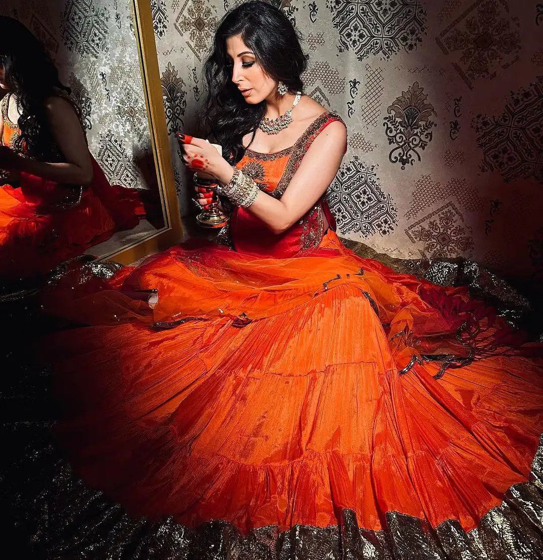 RTC 5697 Orange Color Foix Georgette Thread Sequence Lehenga Choli Wedding, Party, Festive, Events Etc.   Expected Delivery 4-6 Working Days @2099/- | Bollywood Lehenga, Creative Lehenga, Designer Lehenga, Embroidered Lehenga, Lehenga, Party Wear Lehenga