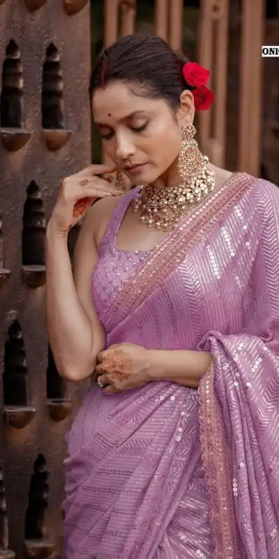 DF 3268 Onion Color Georgette Beautiful Embroidery Saree Casual, Party Wear, Wedding, Events Etc Delivery Expected.4-6 Working Days 1749/ | Bollywood Sarees, Creative Sarees, Designer Sarees, Embroidered Sarees, Ethnic Saree, Modern Digital sarees, Party Wear Sarees, Sarees