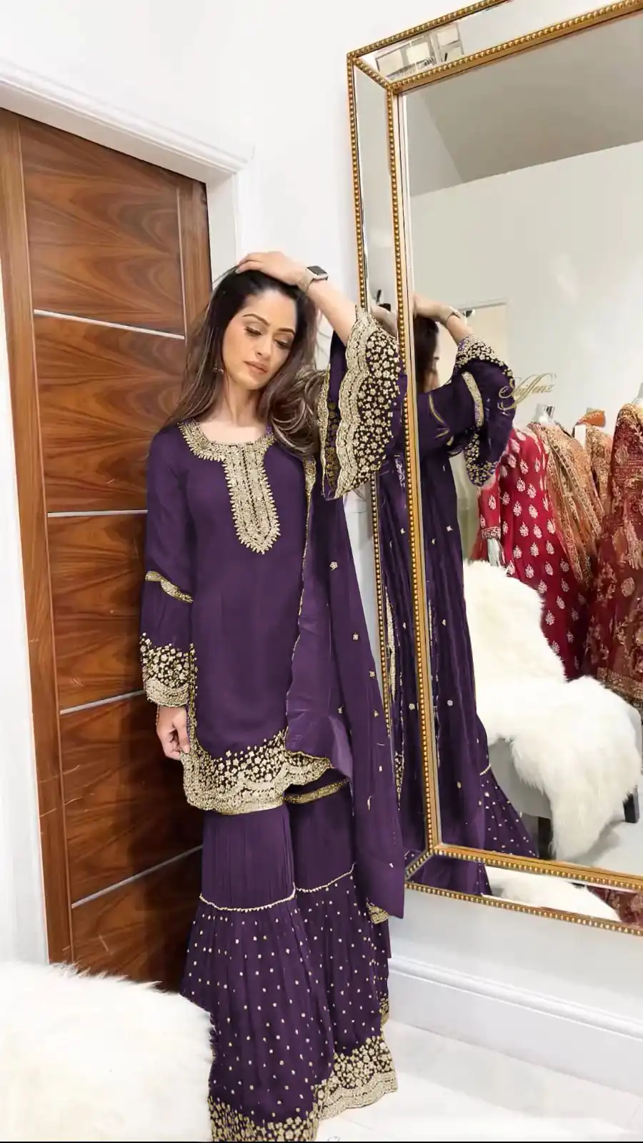 NSR 797 Purple Color Faux Georgette Embroidery Work Salwar Suit Casual, Party Festive, Events Etc. Expected Delivery 4-6 Working Days @2099/ | Jump Suits, Casual Suits, Creative suits, Designer Suits, Palazzo Suits, Party Wear Suits, Patiala Suits, Salwar suit, Straight Suits