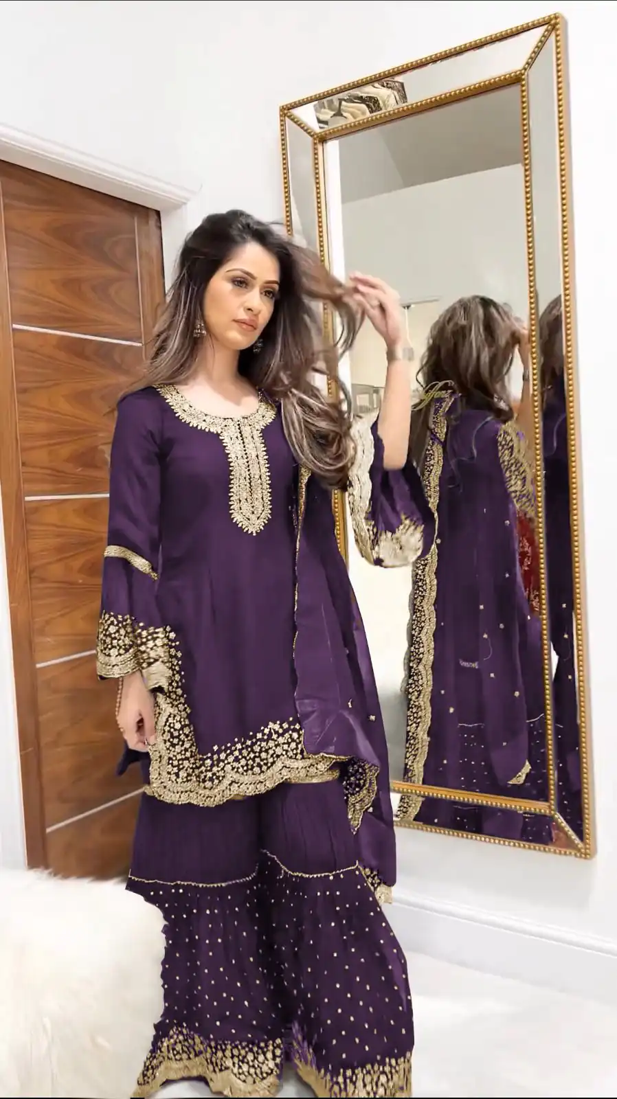 NSR 797 Purple Color Faux Georgette Embroidery Work Salwar Suit Casual, Party Festive, Events Etc. Expected Delivery 4-6 Working Days @2099/ | Jump Suits, Casual Suits, Creative suits, Designer Suits, Palazzo Suits, Party Wear Suits, Patiala Suits, Salwar suit, Straight Suits