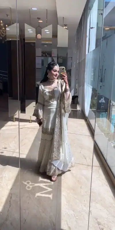 NSR 797 White Color Faux Georgette Embroidery Work Salwar Suit Casual, Party Festive, Events Etc. Expected Delivery 4-6 Working Days @2099/ | Jump Suits, Casual Suits, Creative suits, Designer Suits, Palazzo Suits, Party Wear Suits, Patiala Suits, Salwar suit, Straight Suits