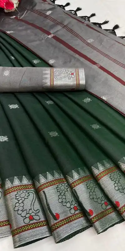 SC Plathian silk Green Color Soft Lichi Silk Silver Zari Design Saree , Party Wear, Events, Festivals Expected Delivery 4-6 Working Days 1499/- | Bollywood Sarees, Creative Sarees, Designer Sarees, Embroidered Sarees, Ethnic Saree, Modern Digital sarees, Party Wear Sarees, Sarees