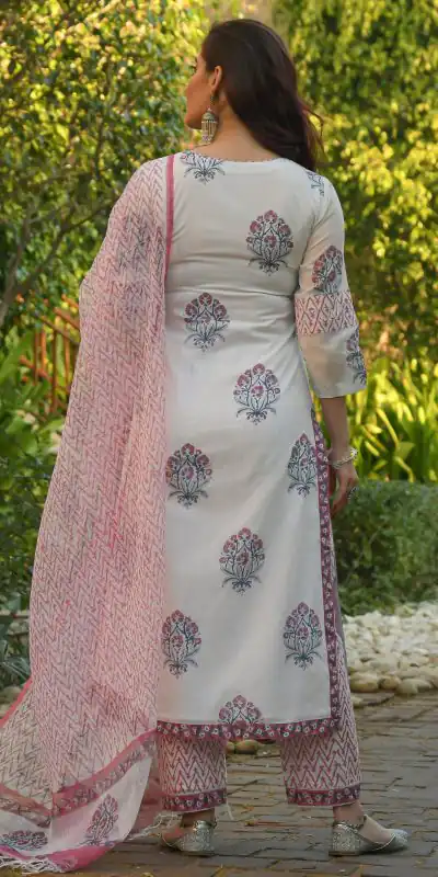 DDH ADYA WHITE Color Viscose Cotton Printed Work Salwar Suit Casual, Party, Wedding, Festive, Events Etc.  Expected Delivery 4-6 Working Days @1649/- | Casual Suits, Creative suits, Designer Suits, Palazzo Suits, Party Wear Suits, Patiala Suits, Salwar suit, Straight Suits