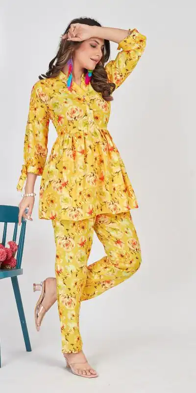 INLI 1003 Yellow Color Soft Poly Linen Print Work Kurti Casual, Wedding, Party, Festive, Events Expected Delivery 4-6 Working Days @1699 | Bollywood Kurti, Creative Kurtis, Designer Kurti, Kurti, Party Wear Kurti, Selfie Kurti