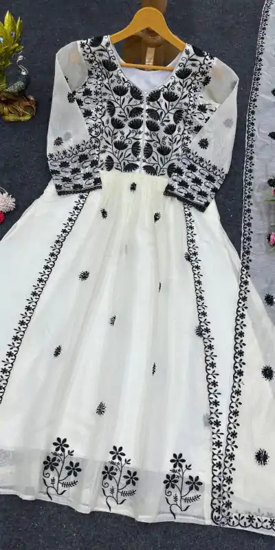 RTC 5708 White Color Chanderi Thread Sequence Salwar Suit Wedding, Party, Festive, Events Etc. Expected Delivery 4-6 Working Days @1999/- | Casual Suits, Creative suits, Designer Suits, Palazzo Suits, Party Wear Suits, Patiala Suits, Salwar suit, Straight Suits
