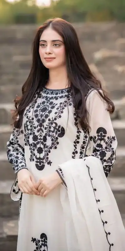 SSR 368 White Color Georgette Embroidery Sequins Sharara Suit Wedding, Party, Festive, Events Etc. Expected Delivery 4-6 Working Days @1849/- | Casual Suits, Creative suits, Designer Suits, Palazzo Suits, Party Wear Suits, Salwar suit, Straight Suits