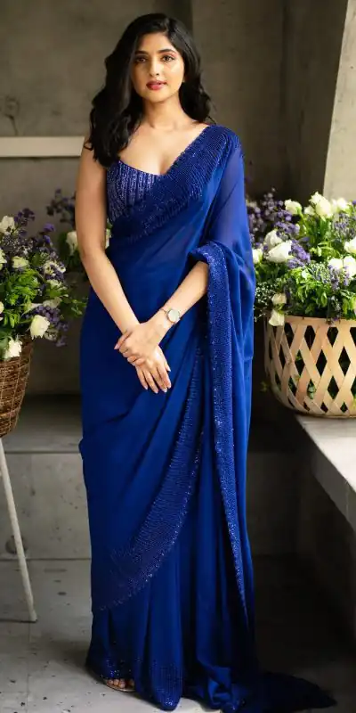 BT 279 Blue Color Heavy Georgette Fancy Sequence Saree Casual, Party Wear, Traditional Wear, Wedding Wear, Expected Delivery 4-6 Working Days@1699 | Bollywood Sarees, Creative Sarees, Designer Sarees, Ethnic Saree, Modern Digital sarees, Party Wear Sarees, Sarees