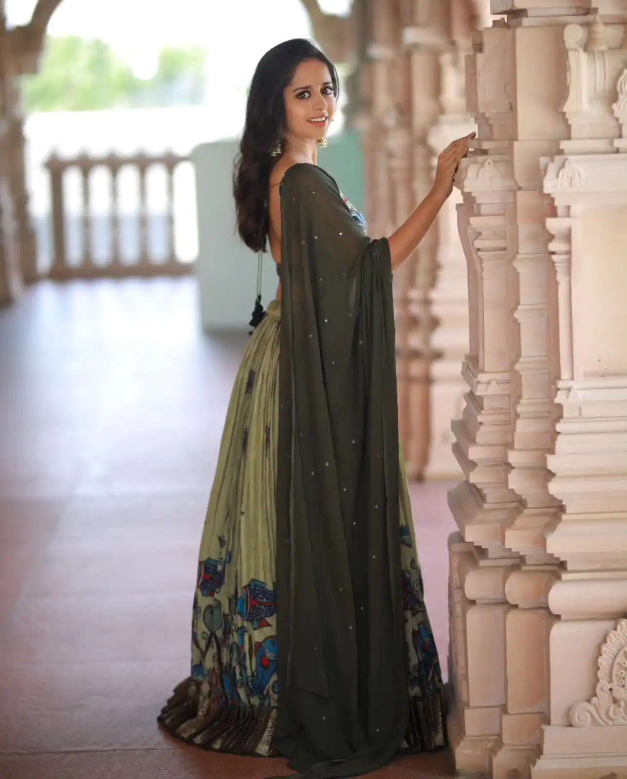 PC 291 Green Color Chant Crepe Kalamkari Printed Lehenga Choli Casual, Party Wear, Events, Festivals Wear Expected Delivery 4-6 Working Days @2049/- | Bollywood Lehenga, Creative Lehenga, Designer Lehenga, Embroidered Lehenga, Lehenga, Party Wear Lehenga