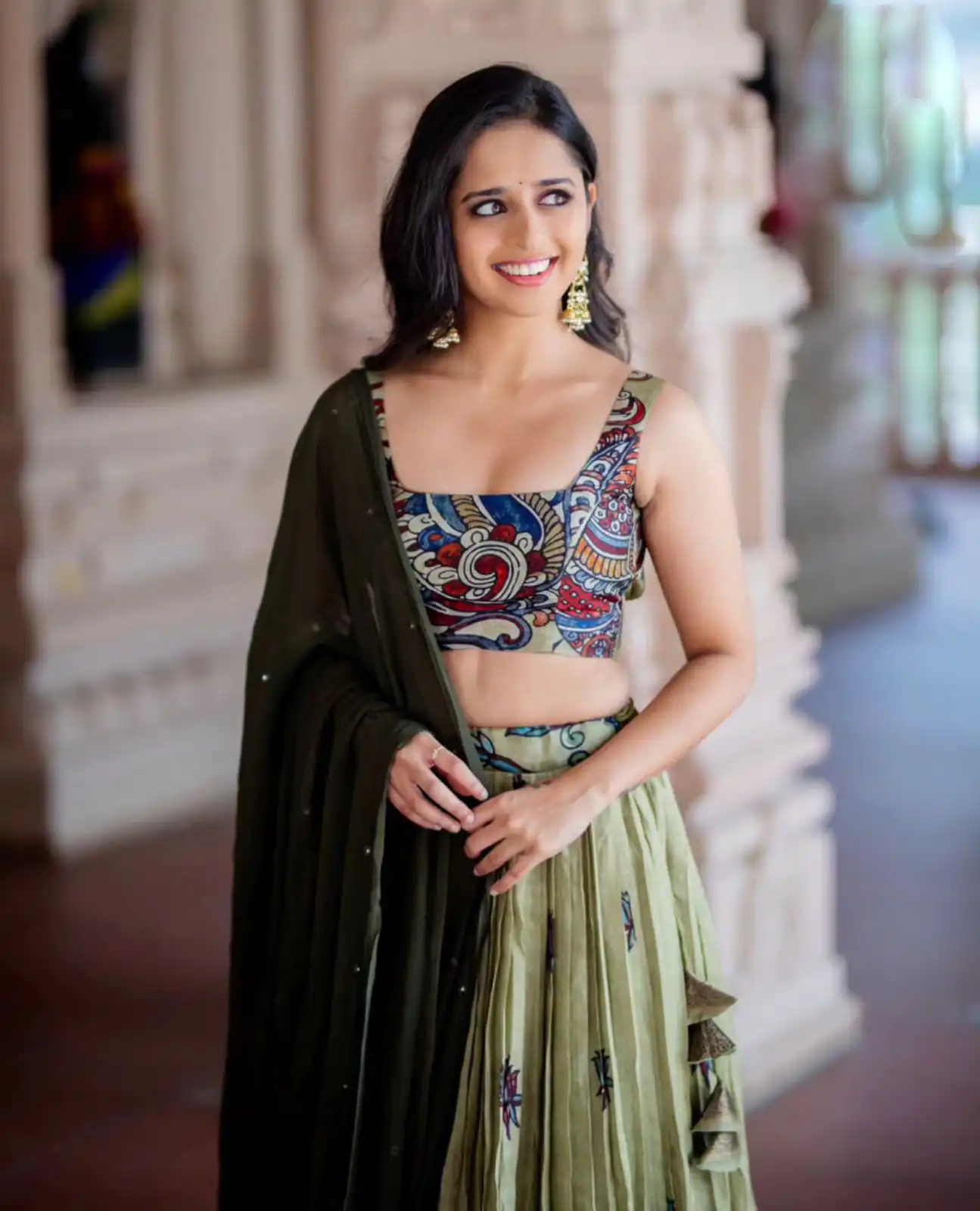 PC 291 Green Color Chant Crepe Kalamkari Printed Lehenga Choli Casual, Party Wear, Events, Festivals Wear Expected Delivery 4-6 Working Days @2049/- | Bollywood Lehenga, Creative Lehenga, Designer Lehenga, Embroidered Lehenga, Lehenga, Party Wear Lehenga