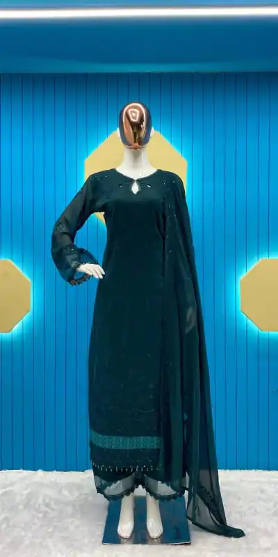 NF 1851 Navy Blue color Georgette Embroidery Sequence Salwar Suit Casual, Wedding, Party, Festive, Events . Expected Delivery  4-6 Working Days @2199 | Casual Suits, Creative suits, Designer Suits, Palazzo Suits, Party Wear Suits, Patiala Suits, Salwar suit, Straight Suits