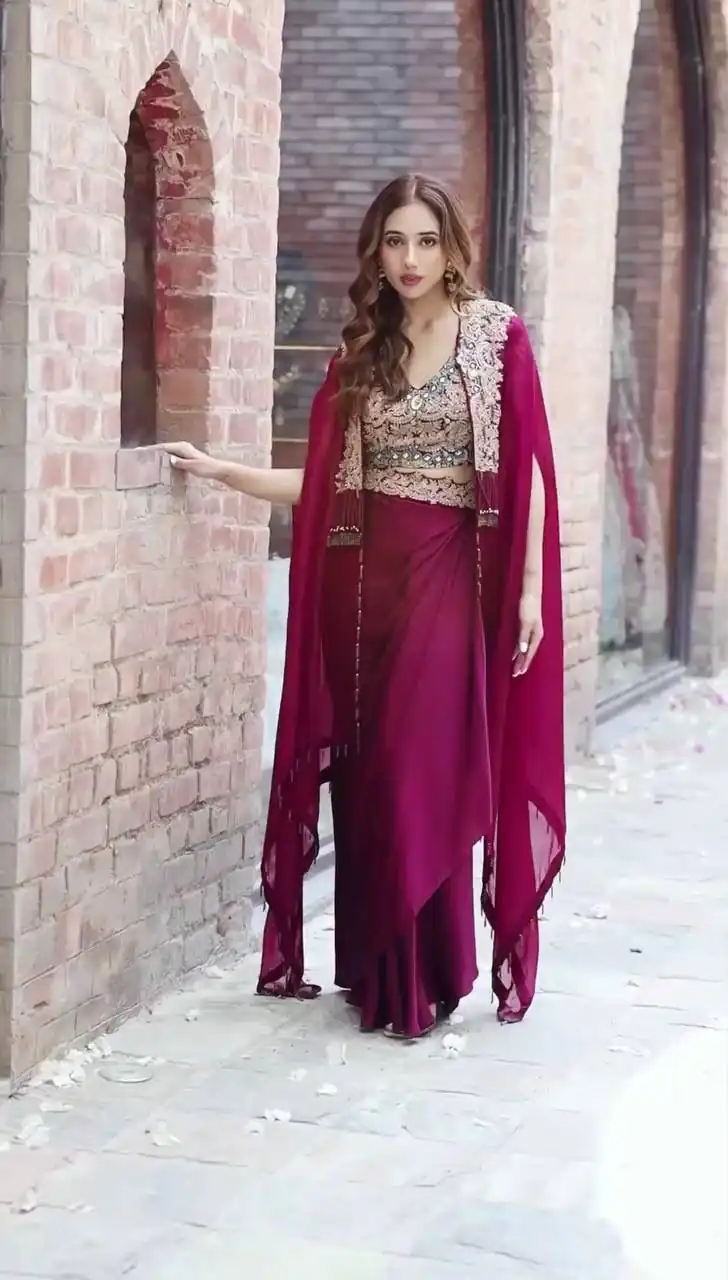 ST 1031 Purple Color Georgette Embroidery Work Lehenga Choli Koti Casual, Wedding, Party, Festive, Events Etc. Expected Delivery 4-6 Working Days @1849/- | Bollywood Lehenga, Creative Lehenga, Designer Lehenga, Embroidered Lehenga, Lehenga, Party Wear Lehenga