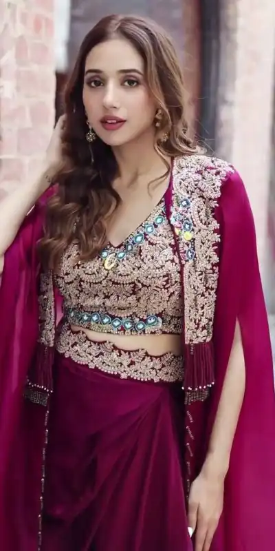 ST 1031 Purple Color Georgette Embroidery Work Lehenga Choli Koti Casual, Wedding, Party, Festive, Events Etc. Expected Delivery 4-6 Working Days @1849/- | Bollywood Lehenga, Creative Lehenga, Designer Lehenga, Embroidered Lehenga, Lehenga, Party Wear Lehenga