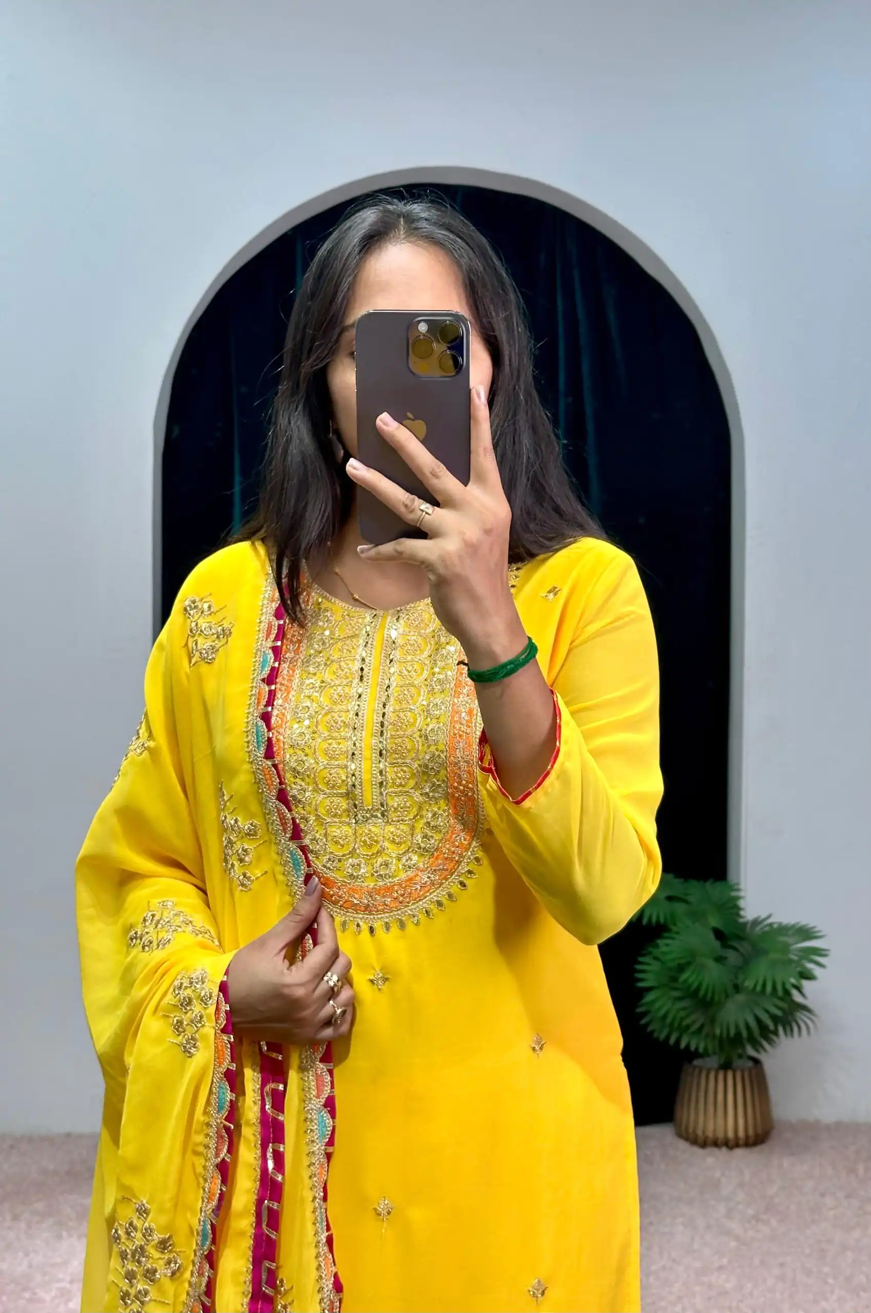 ST 1050 Yellow Color Georgette Embroidery Stone & Mirror Salwar Suit Casual, Wedding, Party, Festive, Events Etc. Expected Delivery 4-6 Working Days @2199/- | Jump Suits, Casual Suits, Creative suits, Designer Suits, Palazzo Suits, Party Wear Suits, Patiala Suits, Salwar suit, Straight Suits