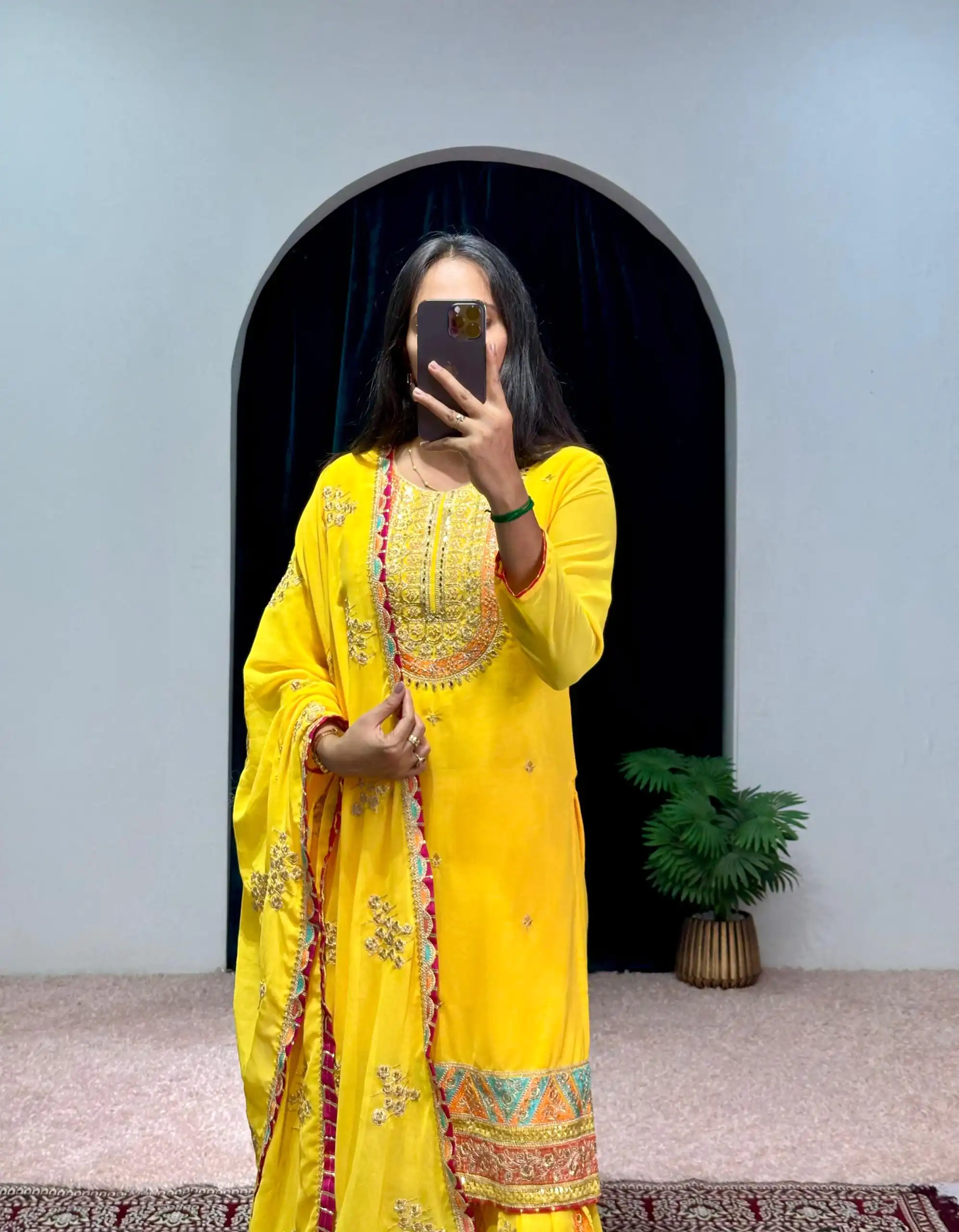 ST 1050 Yellow Color Georgette Embroidery Stone & Mirror Salwar Suit Casual, Wedding, Party, Festive, Events Etc. Expected Delivery 4-6 Working Days @2199/- | Jump Suits, Casual Suits, Creative suits, Designer Suits, Palazzo Suits, Party Wear Suits, Patiala Suits, Salwar suit, Straight Suits
