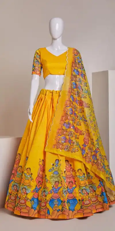 RC 252 Yellow Color Silk Embroidery Sequins Amazing Print Lehenga Choli Casual, Party Wedding, Festive, Events Etc. Delivery  4-6 Working Days 1999/- | Bollywood Lehenga, Creative Lehenga, Designer Lehenga, Embroidered Lehenga, Lehenga, Party Wear Lehenga