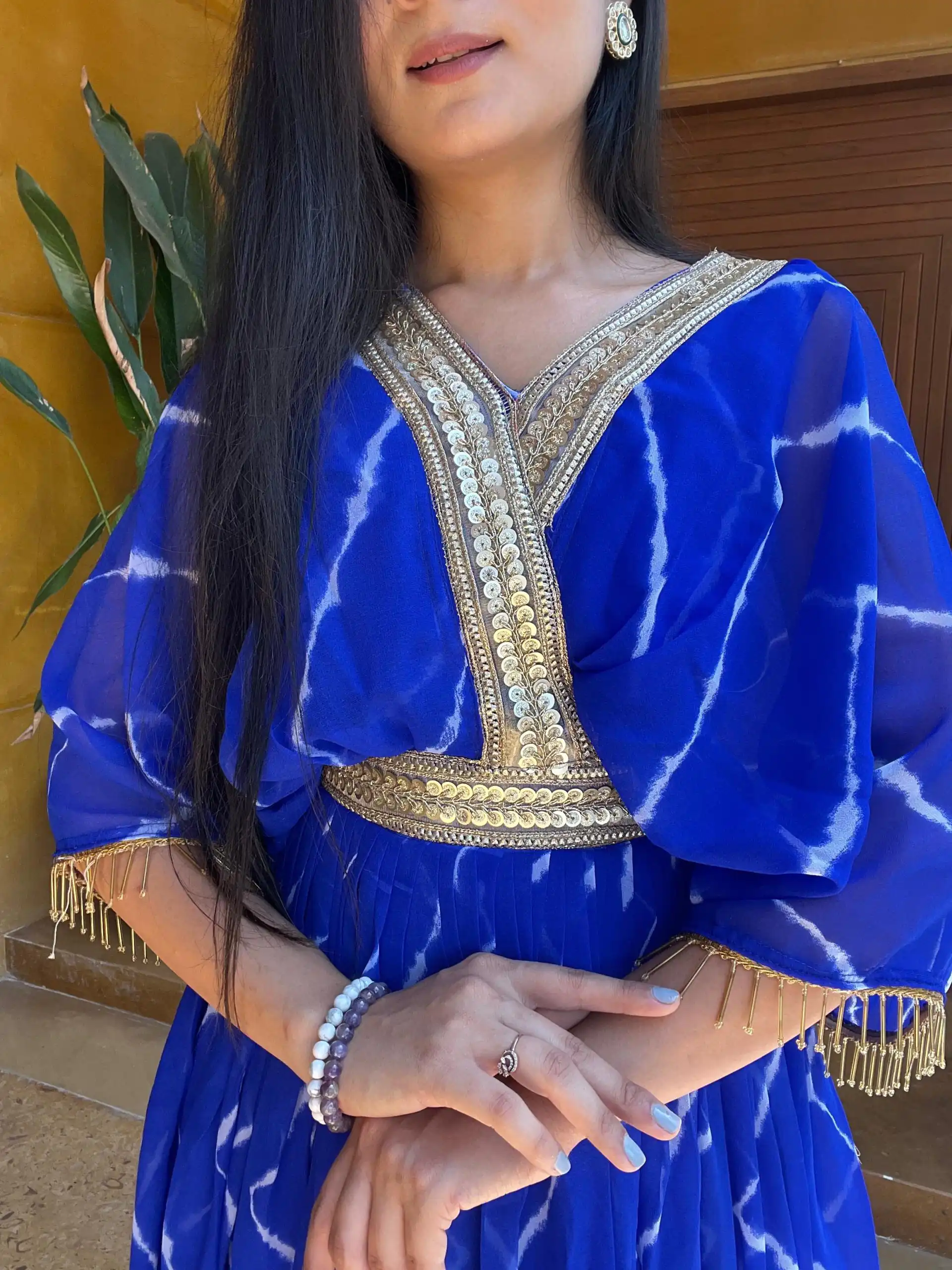   Ram 006 Royal Blue Color Fox Georgette Embroidery Lace Work Gown Casual, Wedding, Party, Festive, Events Etc. Expected Delivery 4-6 Working Days @1949/- | Bollywood Gowns, Creative Gowns, Designer Gowns, Embroidered Gowns, Gowns, Party Wear Gowns