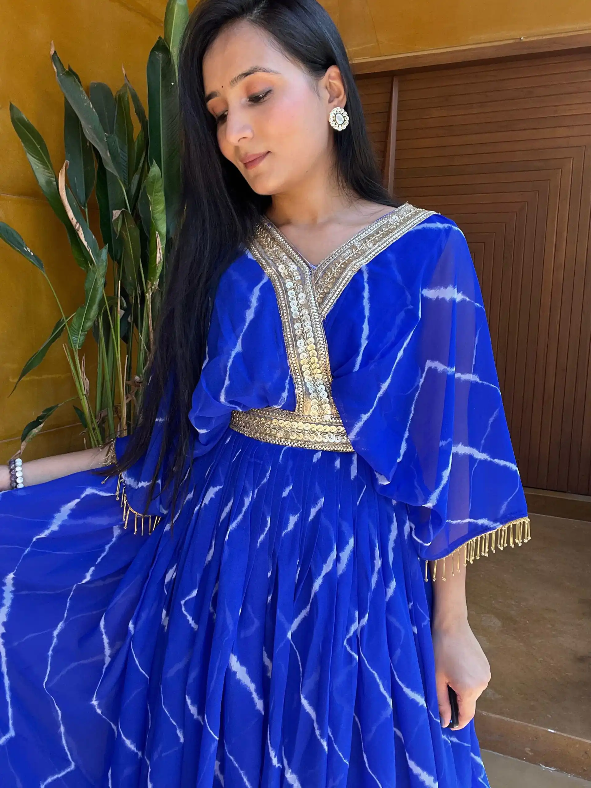   Ram 006 Royal Blue Color Fox Georgette Embroidery Lace Work Gown Casual, Wedding, Party, Festive, Events Etc. Expected Delivery 4-6 Working Days @1949/- | Bollywood Gowns, Creative Gowns, Designer Gowns, Embroidered Gowns, Gowns, Party Wear Gowns