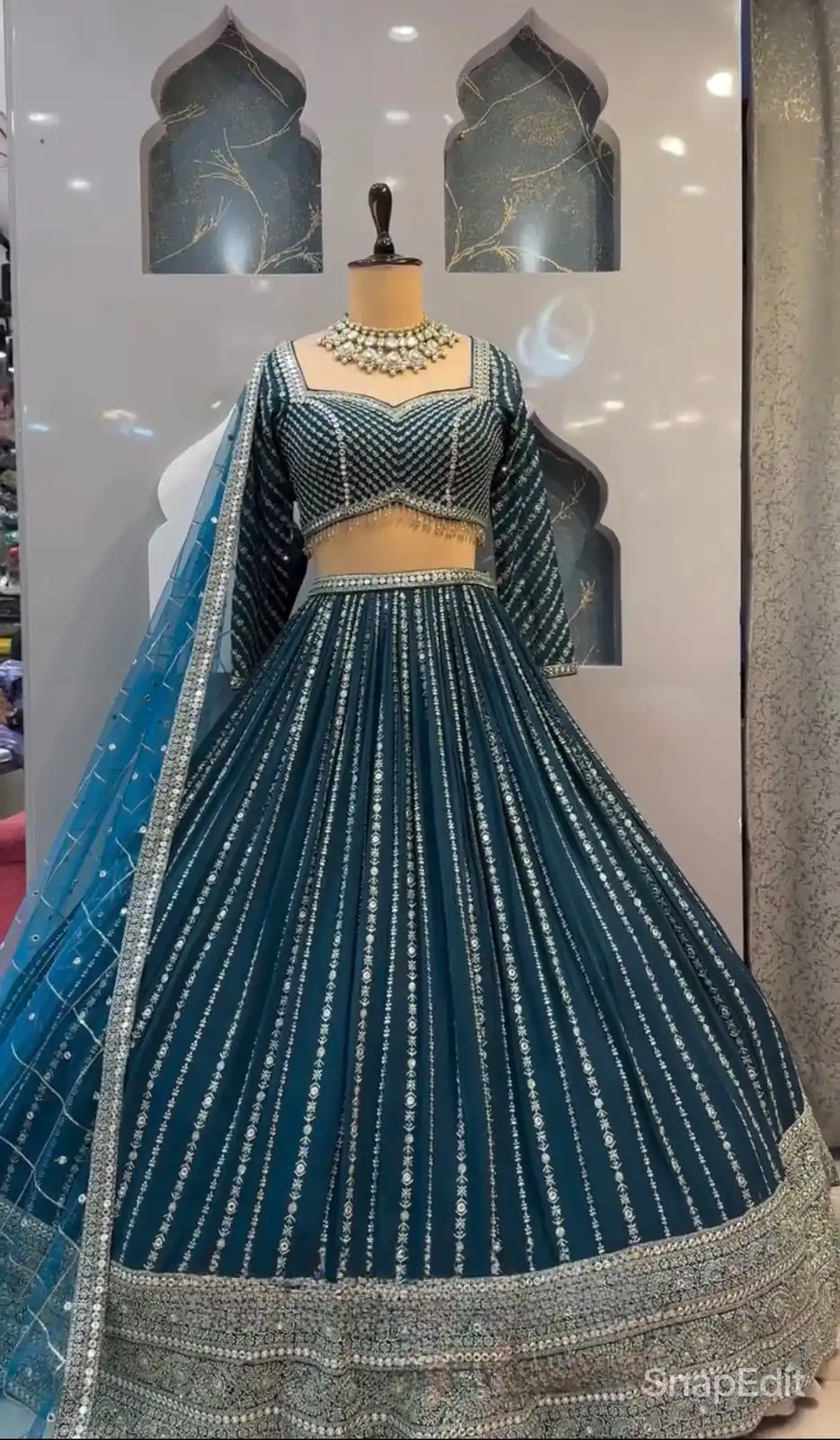 NF 1206 Royal Blue Color Georgette Multi Needle Work Lehenga Choli Casual, Party Wedding, Festive, Events Etc. Delivery 4-6 Working Days 2149/- | Bollywood Lehenga, Creative Lehenga, Designer Lehenga, Embroidered Lehenga, Lehenga, Party Wear Lehenga