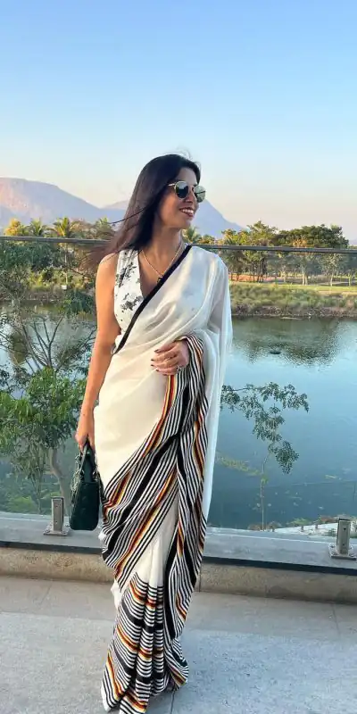  JM CLASS White Color Satin Silk Blouse Digital Print Saree, Party Wear, Events, Festivals Expected Delivery 4-6 Working Days 1549/- | Bollywood Sarees, Creative Sarees, Designer Sarees, Embroidered Sarees, Ethnic Saree, Modern Digital sarees, Party Wear Sarees, Sarees