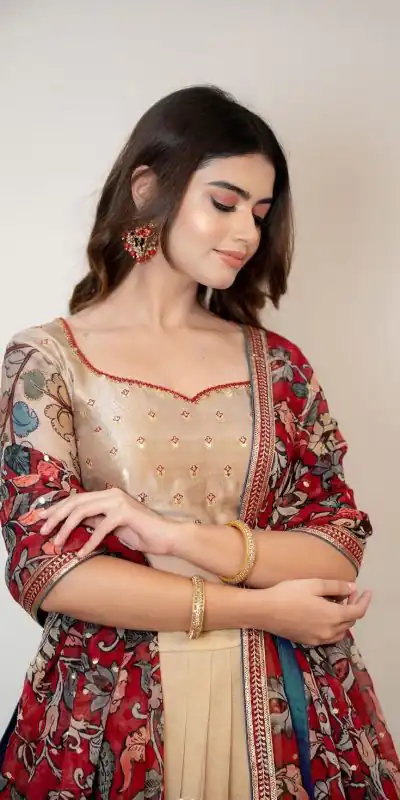 PC 364 Grey Color Chinon Kalamkari Printed Work Lehenga Choli Casual, Party Wear, Events, Festivals Wear Expected Delivery 4-6 Working Days @2099/- | Bollywood Lehenga, Creative Lehenga, Designer Lehenga, Embroidered Lehenga, Lehenga, Party Wear Lehenga