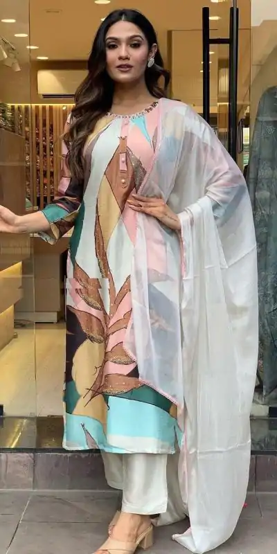 DC G25 Malty Color Muslin Embroidery Chain Works Salwar Suit Casual, Wedding, Party, Festive, Events Etc. Expected Delivery 4-6 Working Days @1749/- | Casual Suits, Creative suits, Designer Suits, Palazzo Suits, Party Wear Lehenga, Party Wear Suits, Patiala Suits, Salwar suit