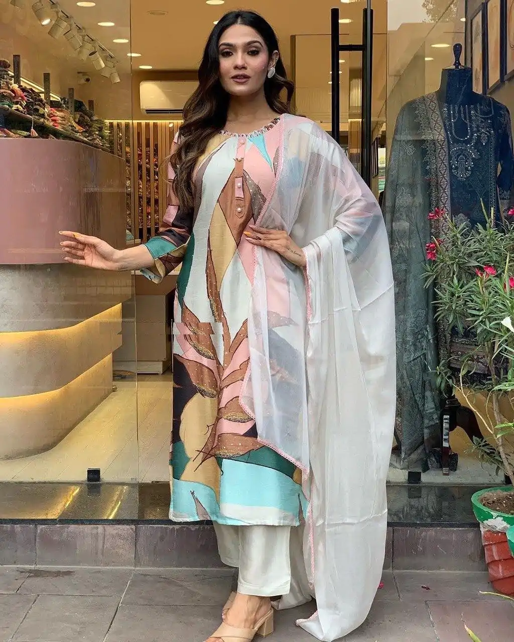  DC G25 Malty Color Muslin Embroidery Chain Works Salwar Suit Casual, Wedding, Party, Festive, Events Etc. Expected Delivery 4-6 Working Days @1749/- | Casual Suits, Creative suits, Designer Suits, Palazzo Suits, Party Wear Lehenga, Party Wear Suits, Patiala Suits, Salwar suit