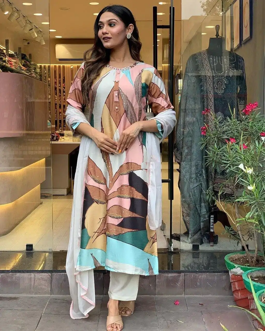  DC G25 Malty Color Muslin Embroidery Chain Works Salwar Suit Casual, Wedding, Party, Festive, Events Etc. Expected Delivery 4-6 Working Days @1749/- | Casual Suits, Creative suits, Designer Suits, Palazzo Suits, Party Wear Lehenga, Party Wear Suits, Patiala Suits, Salwar suit