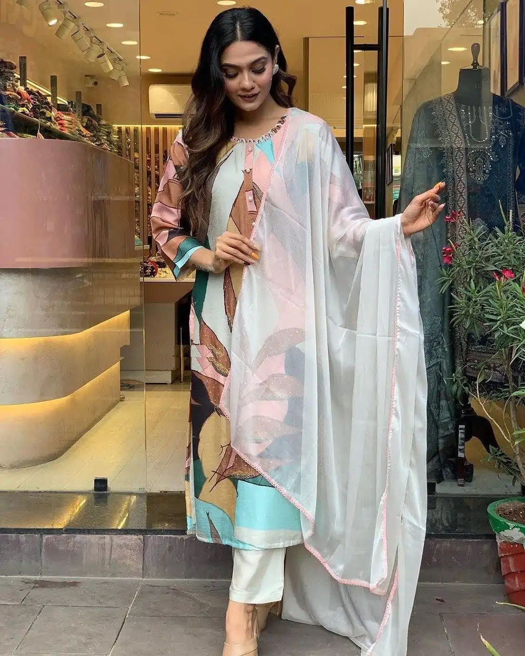  DC G25 Malty Color Muslin Embroidery Chain Works Salwar Suit Casual, Wedding, Party, Festive, Events Etc. Expected Delivery 4-6 Working Days @1749/- | Casual Suits, Creative suits, Designer Suits, Palazzo Suits, Party Wear Lehenga, Party Wear Suits, Patiala Suits, Salwar suit
