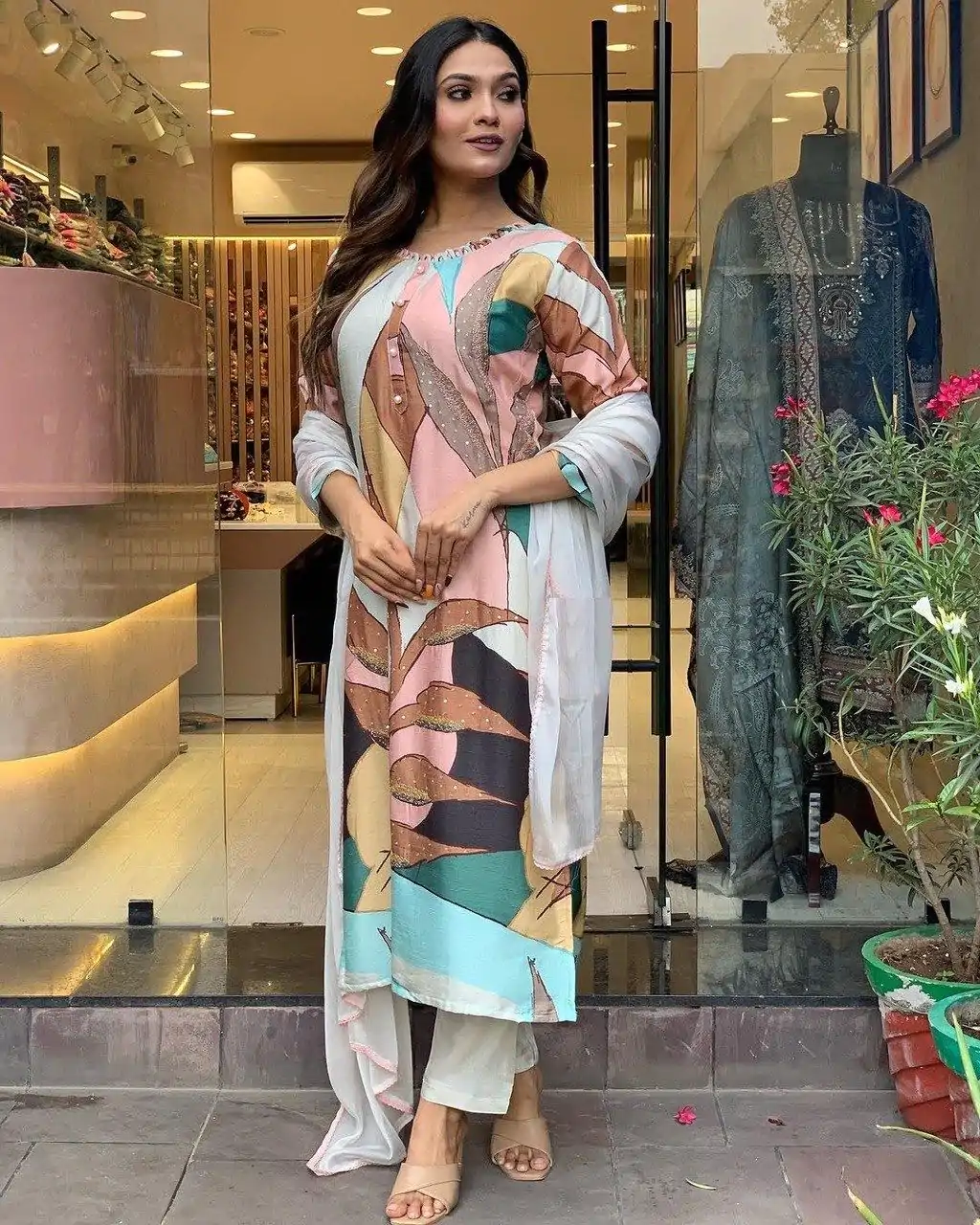  DC G25 Malty Color Muslin Embroidery Chain Works Salwar Suit Casual, Wedding, Party, Festive, Events Etc. Expected Delivery 4-6 Working Days @1749/- | Casual Suits, Creative suits, Designer Suits, Palazzo Suits, Party Wear Lehenga, Party Wear Suits, Patiala Suits, Salwar suit