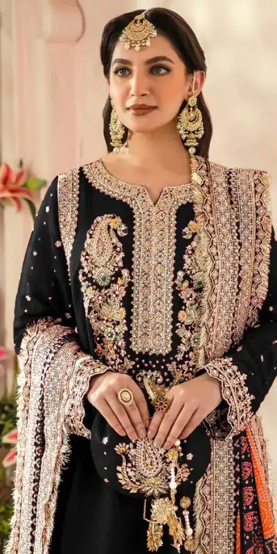 FC MARIA 1074 Black Color Heavy Georgette Embroidery Sequence Salwar Suit Wedding, Party, Festive events, etc.  Expected Delivery  4-6 Working Days @2149/- | Jump Suits, Casual Suits, Creative suits, Designer Suits, Palazzo Suits, Party Wear Suits, Patiala Suits, Salwar suit, Straight Suits