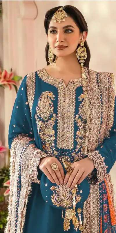 FC MARIA 1074 Blue Color Heavy Georgette Embroidery Sequence Salwar Suit Wedding, Party, Festive events, etc.  Expected Delivery  4-6 Working Days @2149/- | Jump Suits, Casual Suits, Creative suits, Designer Suits, Palazzo Suits, Party Wear Suits, Patiala Suits, Salwar suit, Straight Suits