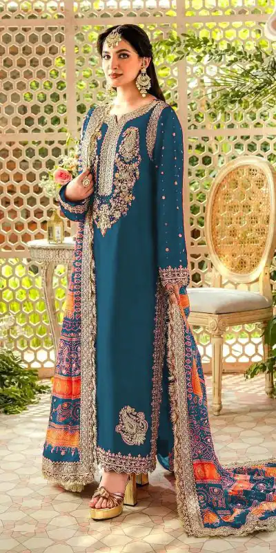 FC MARIA 1074 Blue Color Heavy Georgette Embroidery Sequence Salwar Suit Wedding, Party, Festive events, etc.  Expected Delivery  4-6 Working Days @2149/- | Jump Suits, Casual Suits, Creative suits, Designer Suits, Palazzo Suits, Party Wear Suits, Patiala Suits, Salwar suit, Straight Suits