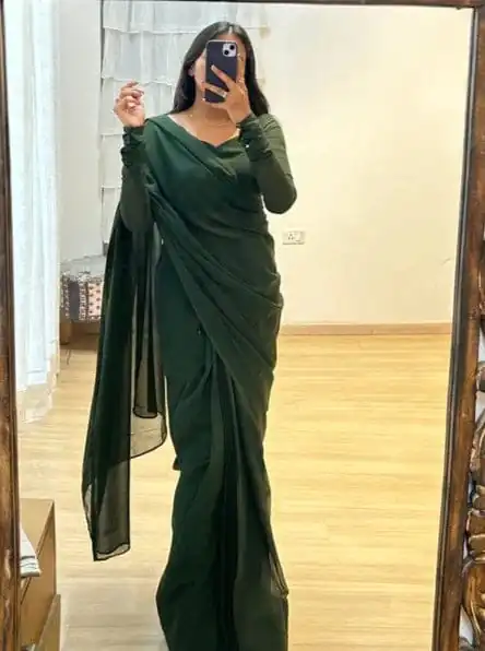   SC 271 Green Color Pure Soft Georgette Silk Design All Over Saree , Party Wear, Events, Festivals Expected Delivery 4-6 Working Days 1499/- | Bollywood Sarees, Creative Sarees, Designer Sarees, Embroidered Sarees, Ethnic Saree, Modern Digital sarees, Party Wear Sarees, Sarees