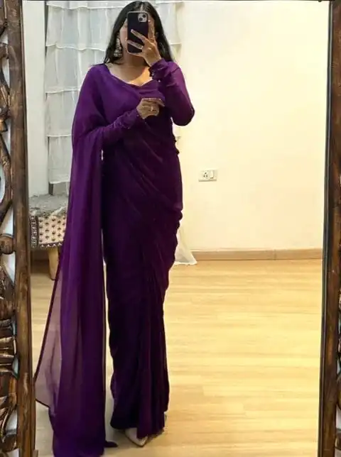   SC 271 Violet Color Pure Soft Georgette Silk Design All Over Saree , Party Wear, Events, Festivals Expected Delivery 4-6 Working Days 1499/- | Bollywood Sarees, Creative Sarees, Designer Sarees, Embroidered Sarees, Ethnic Saree, Modern Digital sarees, Party Wear Sarees, Sarees