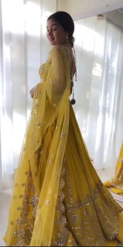 RTC 6368 Yellow Color Georgette Embroidery Sequence Lehenga Choli Wedding, Party, Festive, Events Etc.   Expected Delivery 4-6 Working Days @2049/- | Bollywood Lehenga, Creative Lehenga, Designer Lehenga, Embroidered Lehenga, Lehenga, Party Wear Lehenga