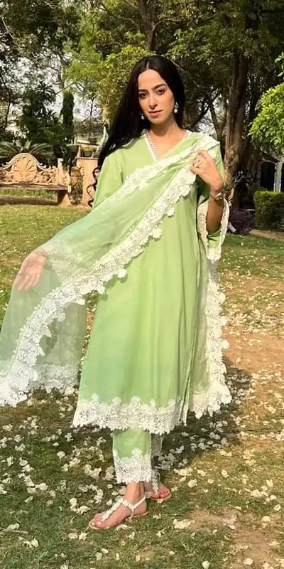 ST 160 Green Color Chine Stitched Less Work Salwar Suit Casual, Wedding, Party, Festive, Events Etc. Expected Delivery 4-6 Working Days @1899/- | Casual Suits, Creative suits, Designer Suits, Palazzo Suits, Party Wear Suits, Patiala Suits, Salwar suit, Straight Suits