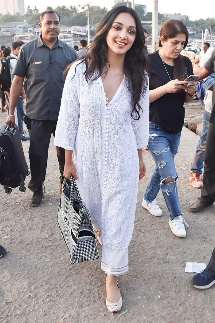 KD 1387 White Color Faux Georgette Chain-Stitched Salwar Suit Casual, Party, Wedding, Festive, Events Etc.  Expected Delivery 4-6 Working Days @1649/- | Casual Suits, Creative suits, Designer Suits, Palazzo Suits, Party Wear Suits, Patiala Suits, Salwar suit, Straight Suits