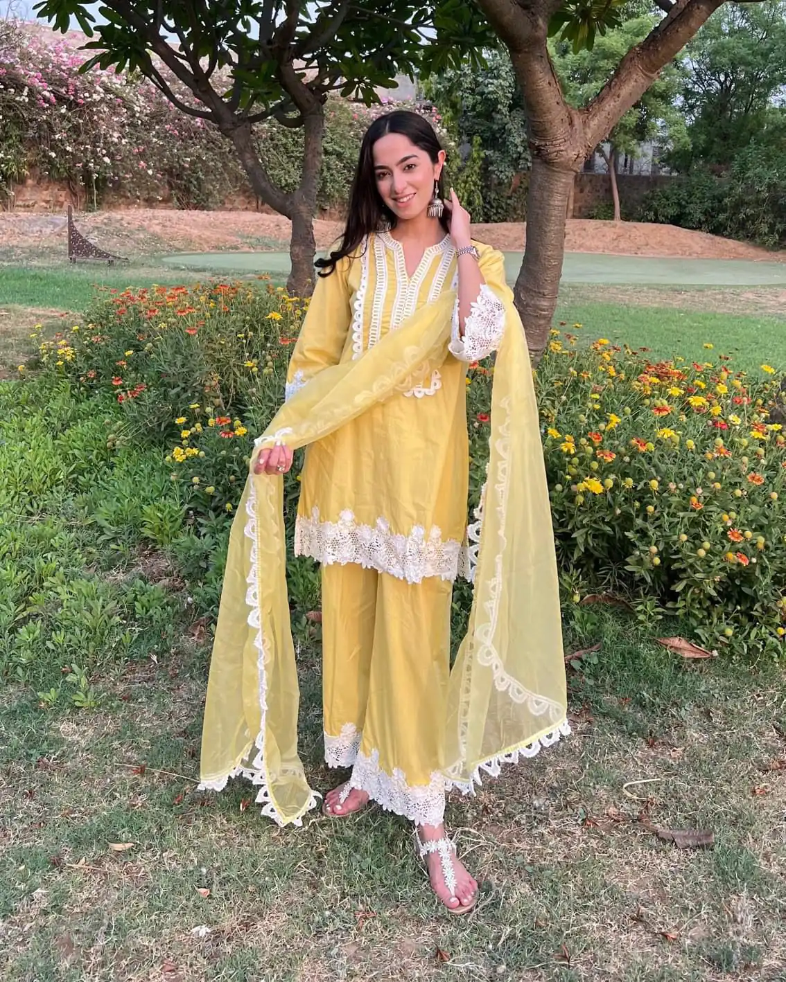 ST 160 Yellow Color Chine Stitched Less Work Salwar Suit Casual, Wedding, Party, Festive, Events Etc. Expected Delivery 4-6 Working Days @1899/- | Anarkali Suits