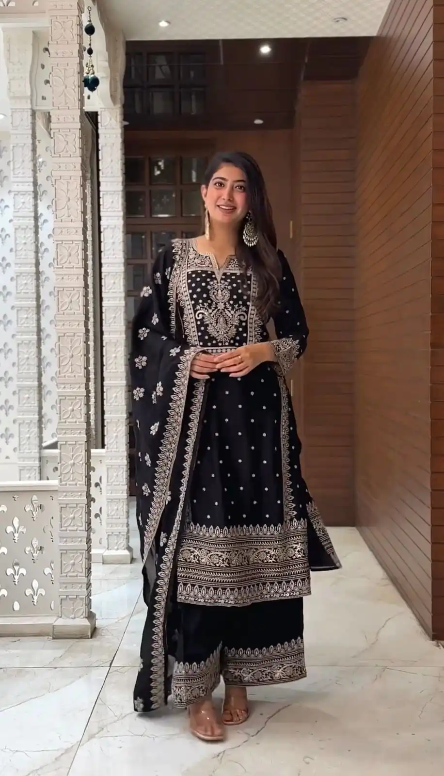 VLM 183 Black Color Chinnon Silk Embroidery Work Salwar Suit Wedding, Party, Festive, Events Expected Delivery 4-6 Working Days @ 2149/- Only | Casual Suits, Creative suits, Designer Suits, Party Wear Suits, Salwar suit, Straight Suits