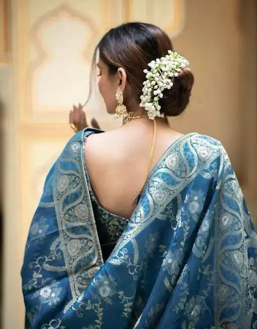 KP 5072 Blue Color Soft Lichi Silk Jacquard On All Over Saree Casual, Party Wear, Wedding, Events Etc. Expected Delivery 4-6 Working Days @1499/- | Bollywood Sarees, Creative Sarees, Designer Sarees, Embroidered Sarees, Ethnic Saree, Modern Digital sarees, Party Wear Sarees, Sarees