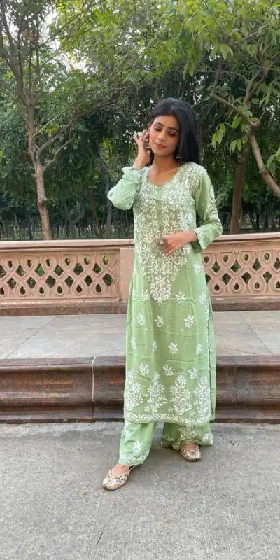 RTC 5650 Green Color Rayon Chine Stitched Work Salwar Suit Casual, Wedding, Festive, Events Etc. Expected Delivery 4-6 Working Days @1599/- | Jump Suits, Casual Suits, Creative suits, Designer Suits, Palazzo Suits, Party Wear Suits, Patiala Suits, Salwar suit, Straight Suits