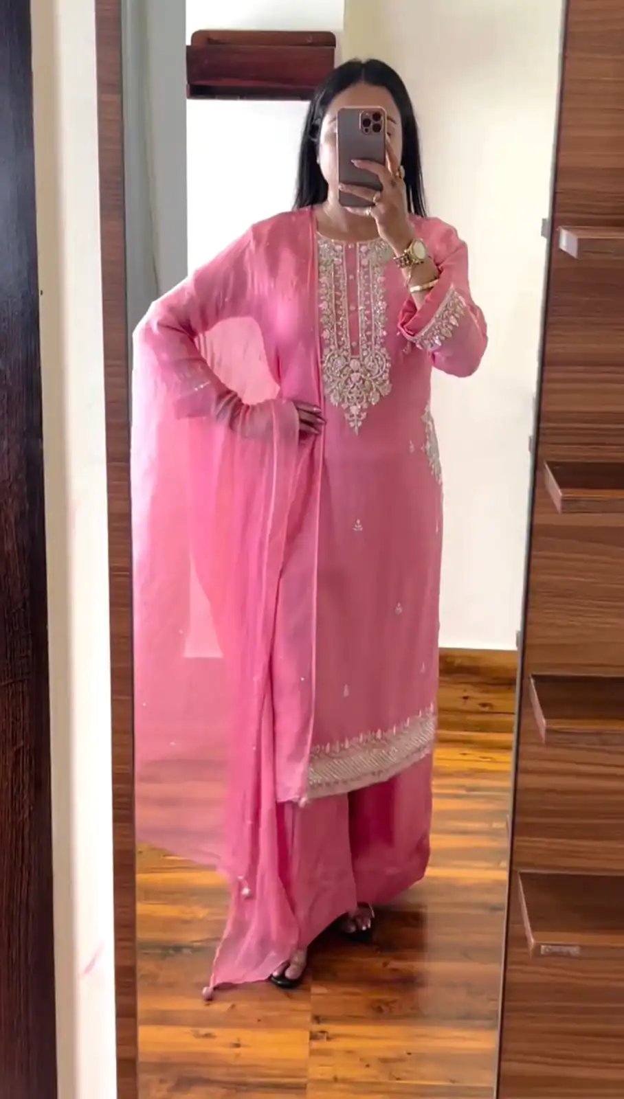 SRK 5159 Pink Color Pure Chinnon Silk Embroidery Coding Dori Salwar Suit Wedding, Party, Festive, Events Expected Delivery 4-6 Working Days @ 1899/- | Jump Suits, Casual Suits, Creative suits, Designer Suits, Palazzo Suits, Party Wear Suits, Patiala Suits, Salwar suit, Straight Suits