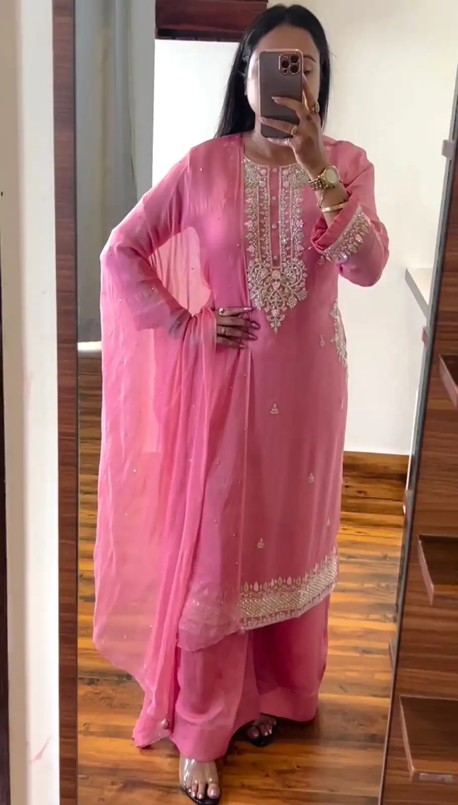 SRK 5159 Pink Color Pure Chinnon Silk Embroidery Coding Dori Salwar Suit Wedding, Party, Festive, Events Expected Delivery 4-6 Working Days @ 1899/- | Jump Suits, Casual Suits, Creative suits, Designer Suits, Palazzo Suits, Party Wear Suits, Patiala Suits, Salwar suit, Straight Suits
