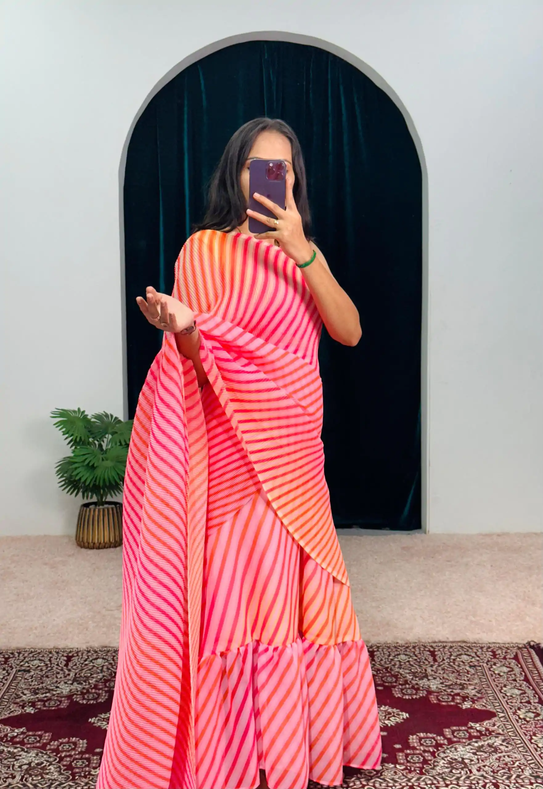 ST 1051 Pink Color Georgette Digital Printed Ruffle Work Saree Casual, Wedding, Party, Festive, Events Etc. Expected Delivery 4-6 Working Days @1849/- | Bollywood Sarees, Creative Sarees, Designer Sarees, Embroidered Sarees, Ethnic Saree, Modern Digital sarees, Party Wear Sarees, Sarees