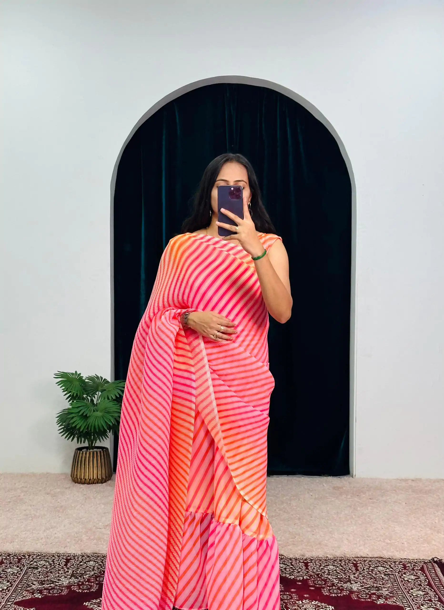 ST 1051 Pink Color Georgette Digital Printed Ruffle Work Saree Casual, Wedding, Party, Festive, Events Etc. Expected Delivery 4-6 Working Days @1849/- | Bollywood Sarees, Creative Sarees, Designer Sarees, Embroidered Sarees, Ethnic Saree, Modern Digital sarees, Party Wear Sarees, Sarees
