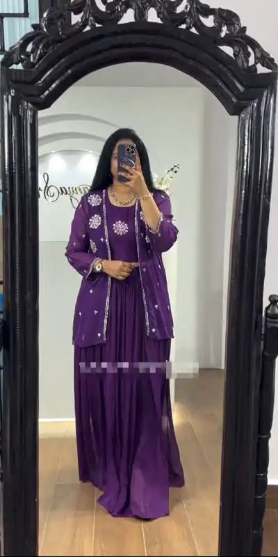 PC 365 Violet Color Georgette Embroidery With Shrug Lehenga Choli Casual, Party Wear, Events, Festivals Wear Etc. Expected Delivery 4-6 Working Days @2029/- | Bollywood Lehenga, Creative Lehenga, Designer Lehenga, Embroidered Lehenga, Lehenga, Party Wear Lehenga