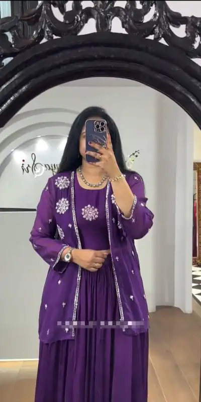 PC 365 Violet Color Georgette Embroidery With Shrug Lehenga Choli Casual, Party Wear, Events, Festivals Wear Etc. Expected Delivery 4-6 Working Days @2029/- | Bollywood Lehenga, Creative Lehenga, Designer Lehenga, Embroidered Lehenga, Lehenga, Party Wear Lehenga