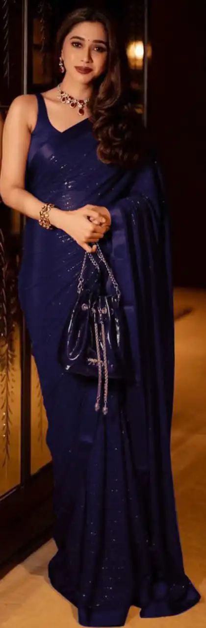 BT 236 Blue Color Georgette Thread With Sequence Work Saree Casual, Party Wear, Traditional Wear, Wedding , Events .Expected Delivery 4-6 Working Days@1799 | Bollywood Sarees, Creative Sarees, Designer Sarees, Ethnic Saree, Modern Digital sarees, Party Wear Sarees, Sarees