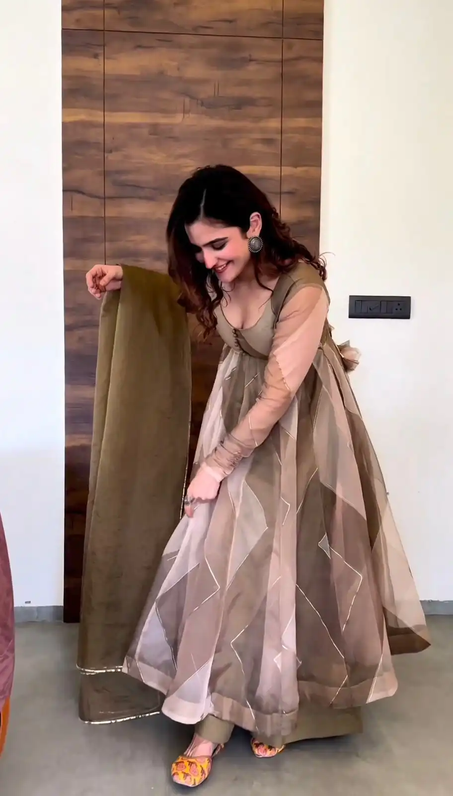 RTC 5517 Brown Color Tabby Silk Organza Digital Printed Salwar Suit Wedding, Party, Festive, Events Etc. Expected Delivery 4-6 Working Days @2099/- | Jump Suits, Casual Suits, Creative suits, Designer Suits, Palazzo Suits, Party Wear Suits, Patiala Suits, Salwar suit, Straight Suits